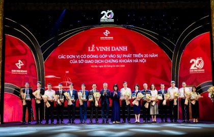 PVChem vinh dự được HNX vinh danh tại Lễ kỷ niệm 20 năm thành lập Sở giao dịch Chứng khoán Hà Nội